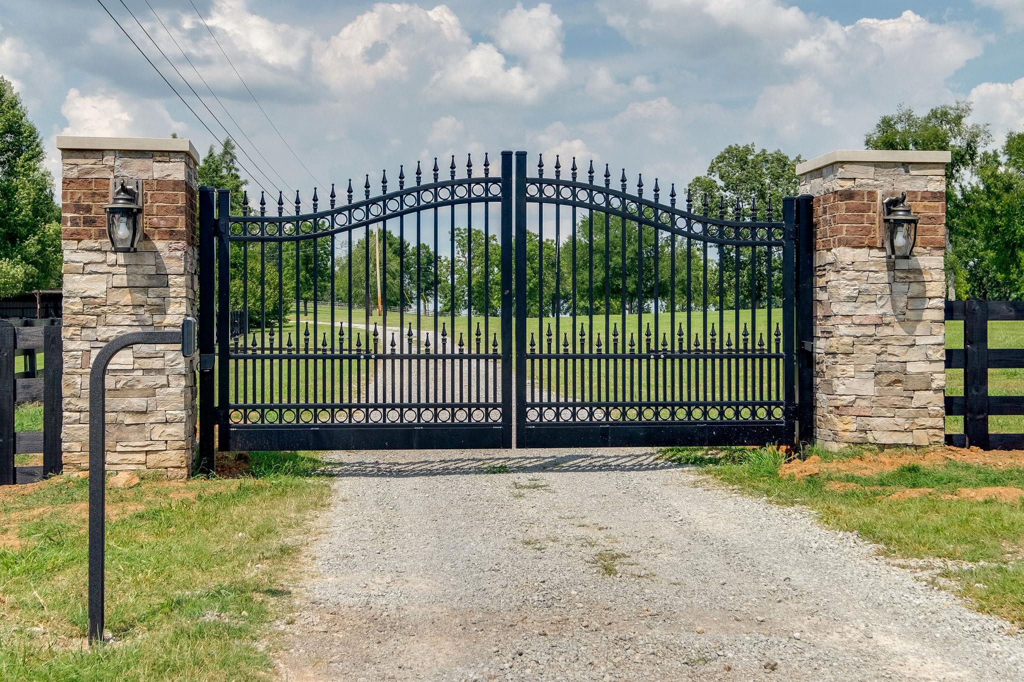 4110 Central Valley Road Murfreesboro, TN 37129 - Photo 4 of 30 Enjoy a private custom gated entrance with call box and lighted entry.