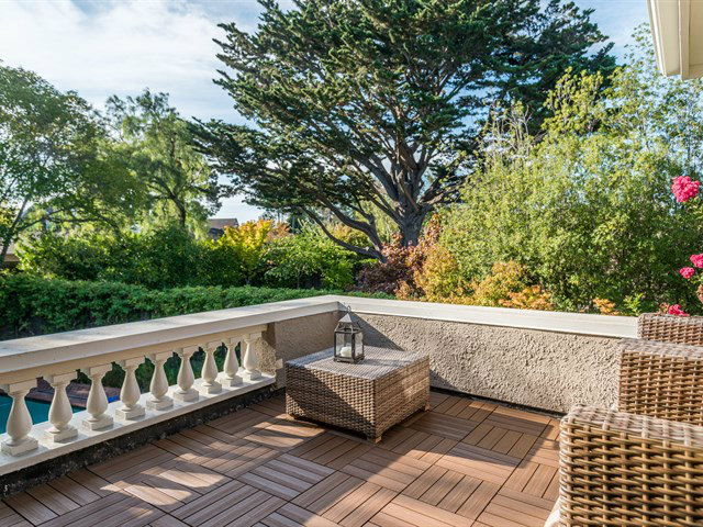 224 Warren Road San Mateo, CA 94402 - Photo 17 of 25 a view of a bench in the roof deck with wooden fence