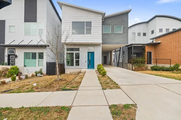 a view of a building with a street