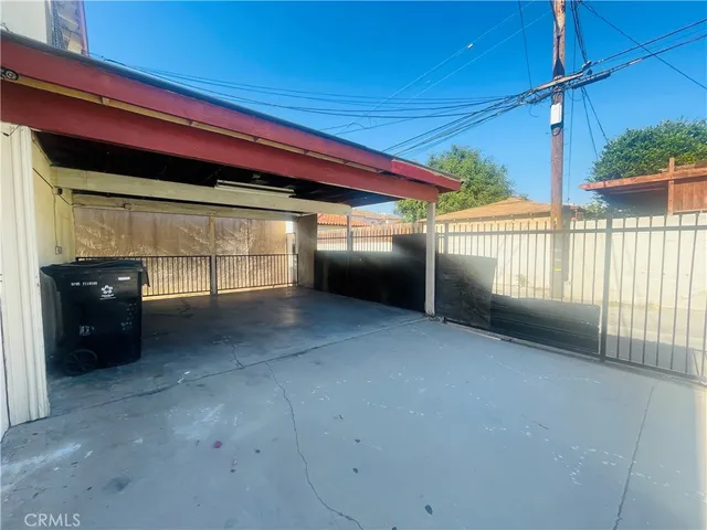 a view of a car garage