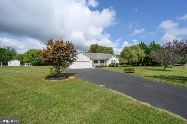 a view of backyard with green space