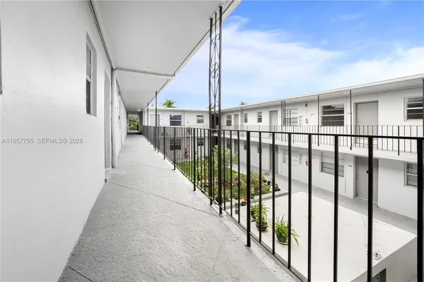 a view of a balcony