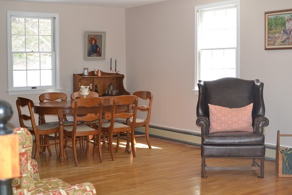 110 Boston Post Road Wayland, MA 01778 - Photo 5 of 20 a view of a dining room with furniture window and wooden floor