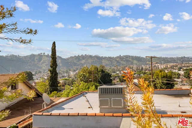a view of a city from a terrace