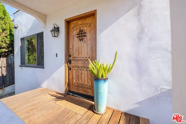 a view of front door of house