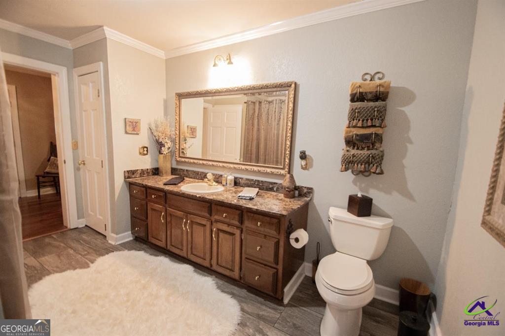 1441 Zenith Mill Road Roberta, GA 31078 - Photo 47 of 80 a bathroom with a double vanity sink mirror and toilet