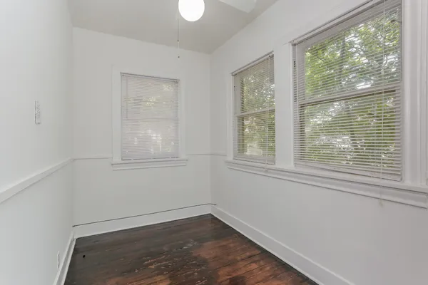 an empty room with a window