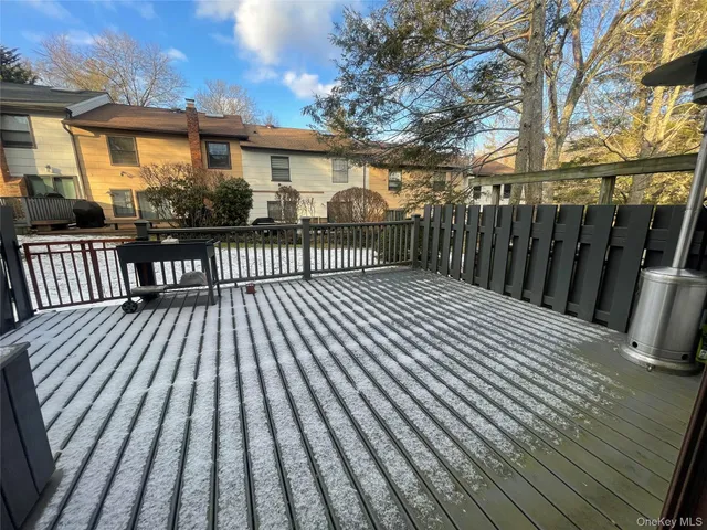 a view of a wooden deck