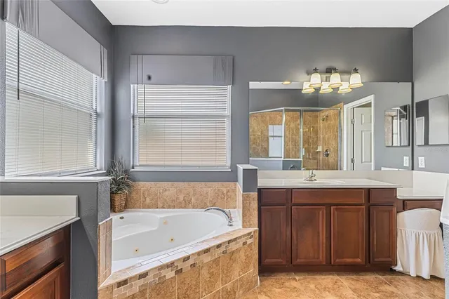 a bathroom with a sink and a bathtub