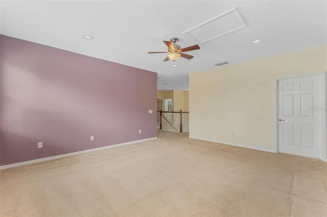 a view of small space with racks on the wall