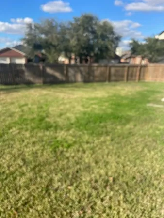 a view of a yard with a house