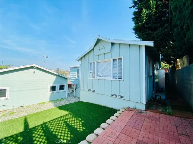 a backyard of a house