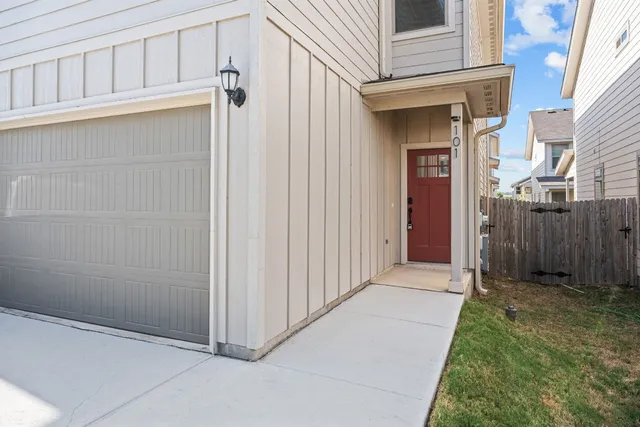 a view of a house with a door