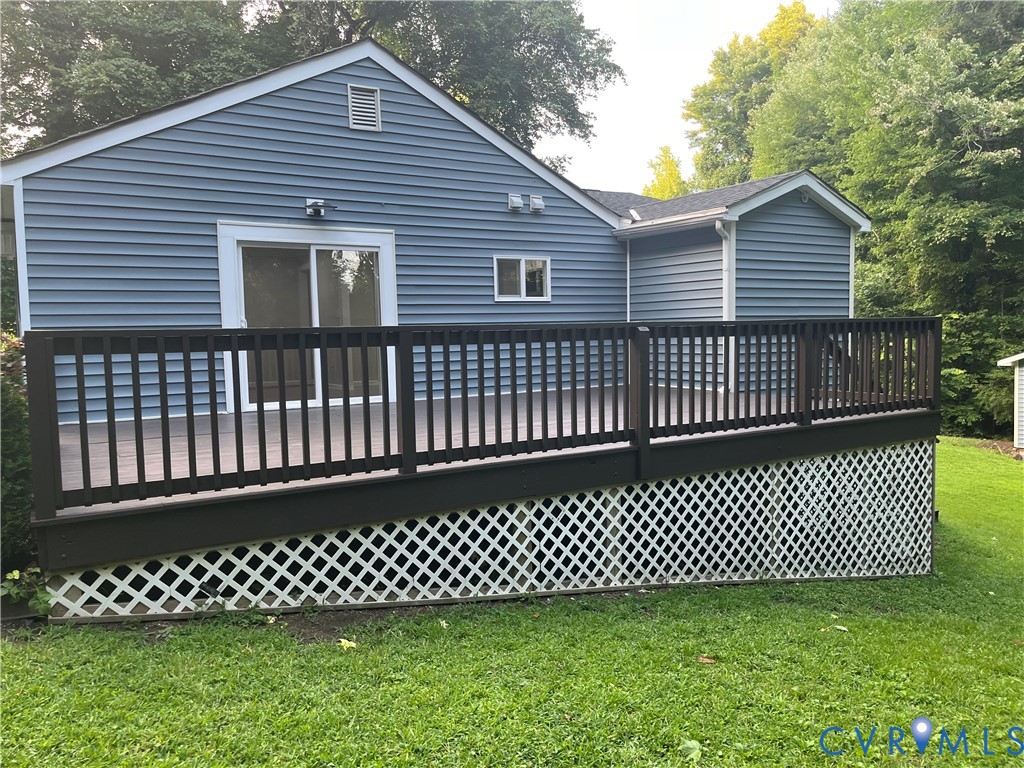 3074 Rocky Ford Road Crewe, VA 23930 - Photo 9 of 48 Expansive deck with dark railings, composite decki