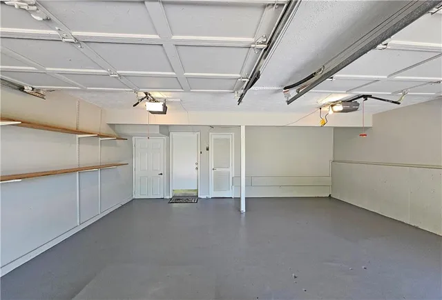 a view of a garage