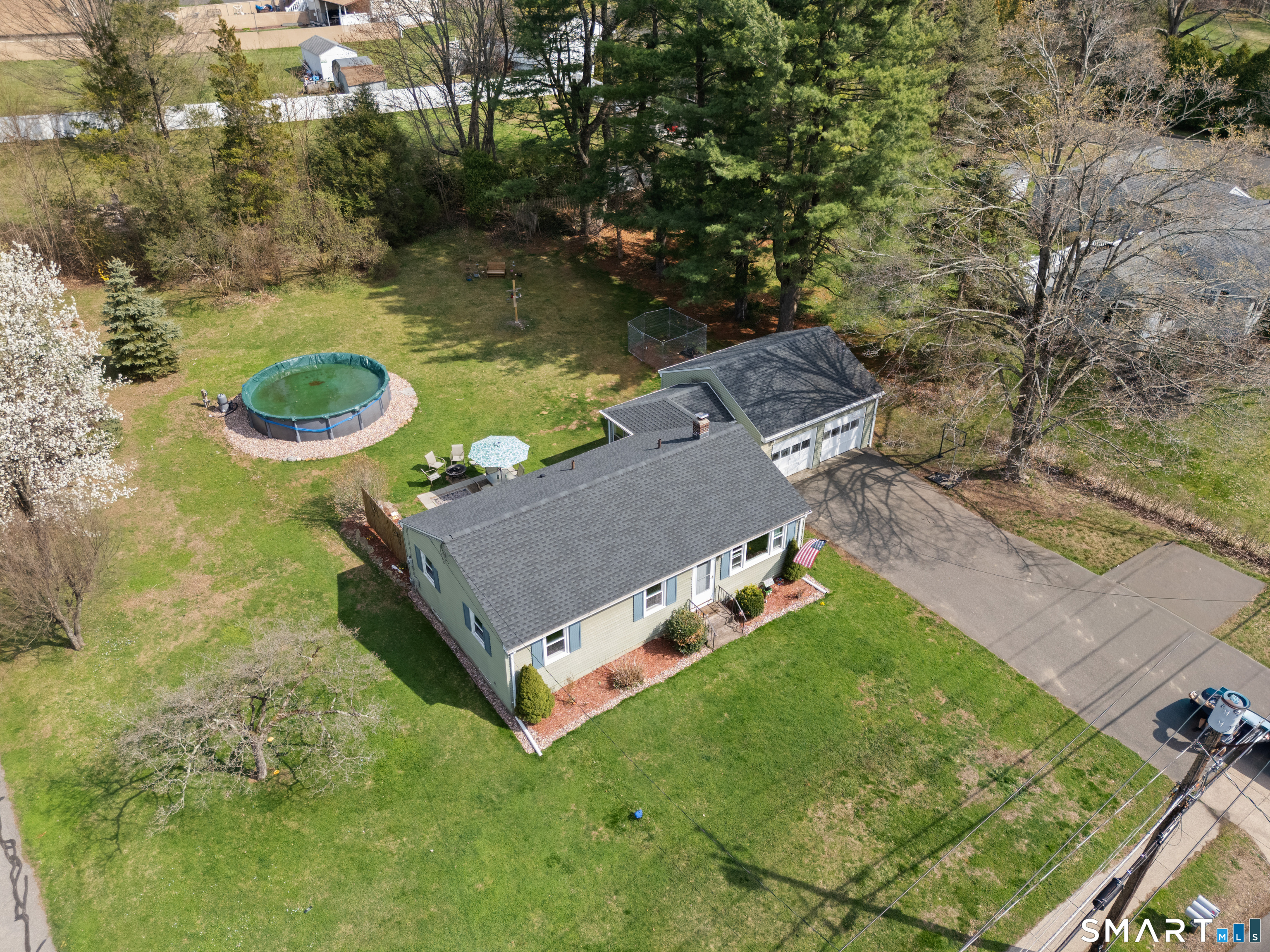 110 Smith Street Middletown, CT 06457 - Photo 28 of 29 a aerial view of a house with garden space and trees all around