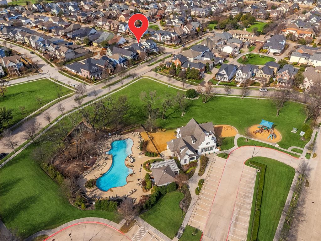 2205 State Boulevard McKinney, TX 75071 - Photo 2 of 40 Aerial view noting 2205 State Blvd.'s proximity to the Clubhouse, playground, park, and community pool.