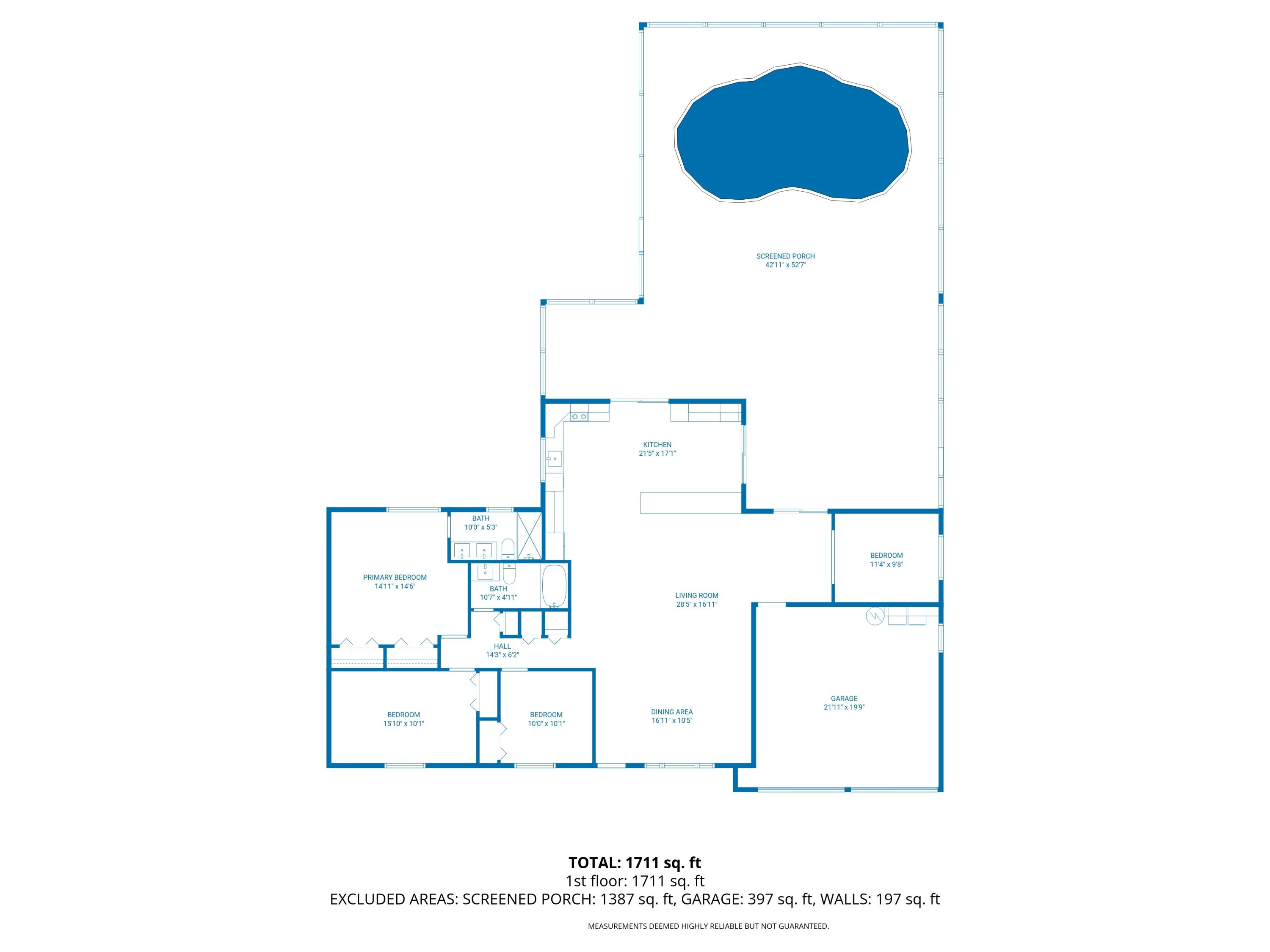 2225 Southeast Flanders Road Port St. Lucie, FL 34952 - Photo 44 of 45 Floorplan w/measurements