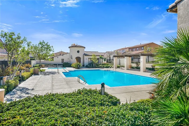 a view of a house with a patio