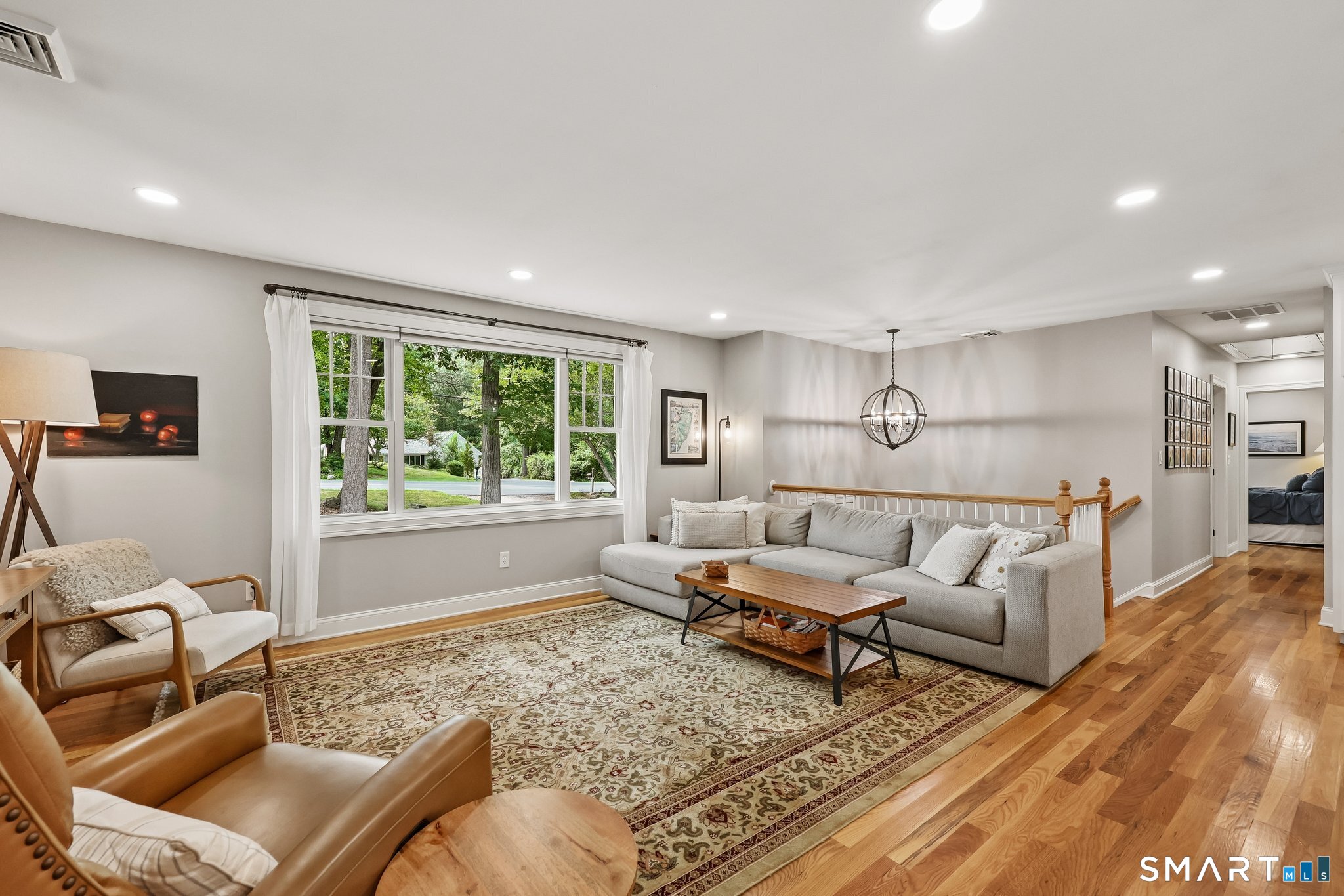 Window treatments were added by the current sellers