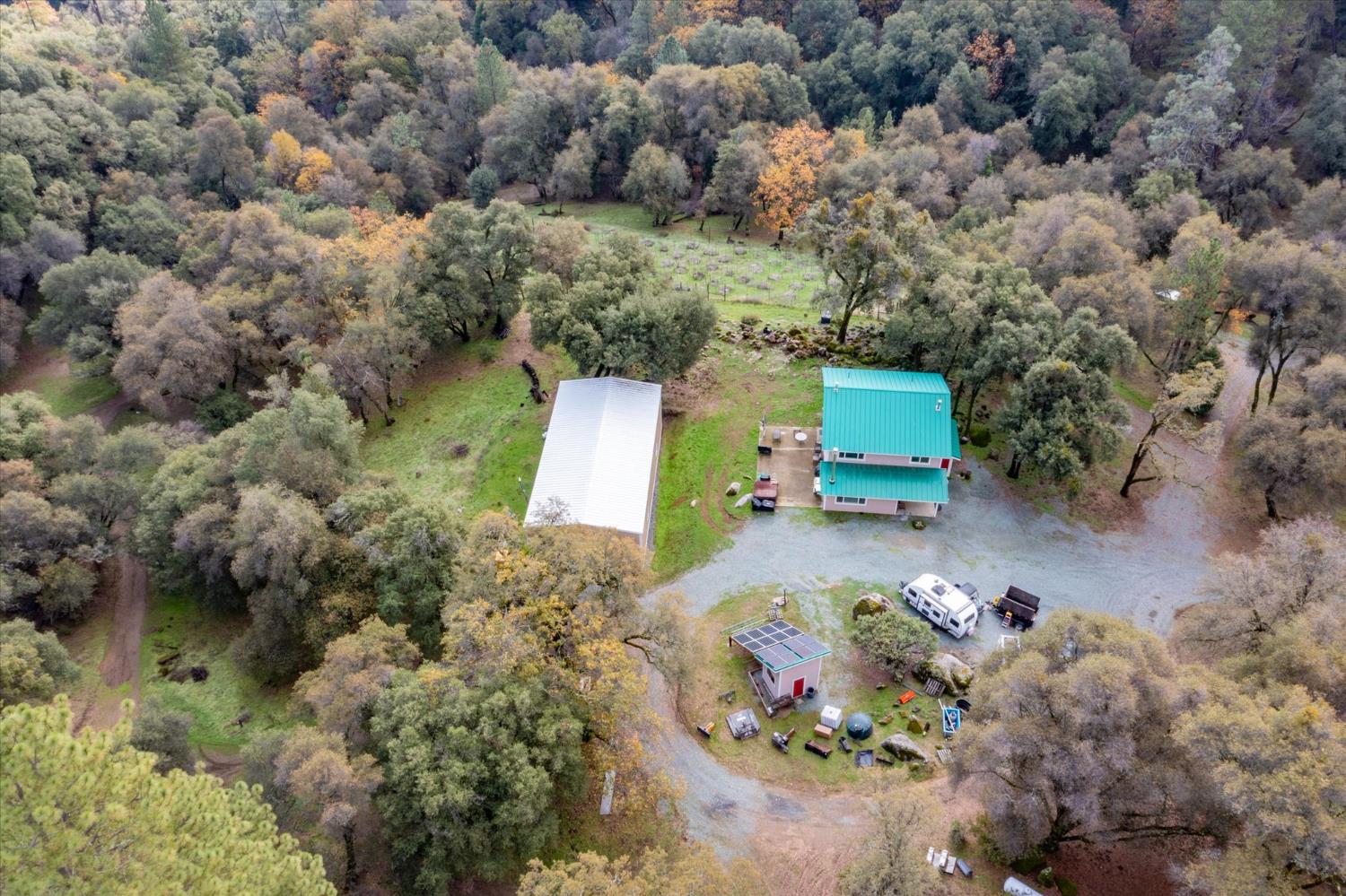 2870 Sand Ridge Road Placerville, CA 95667 - Photo 86 of 91 an aerial view of a house with a yard
