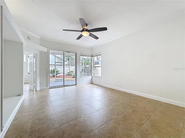 a view of an empty room and window