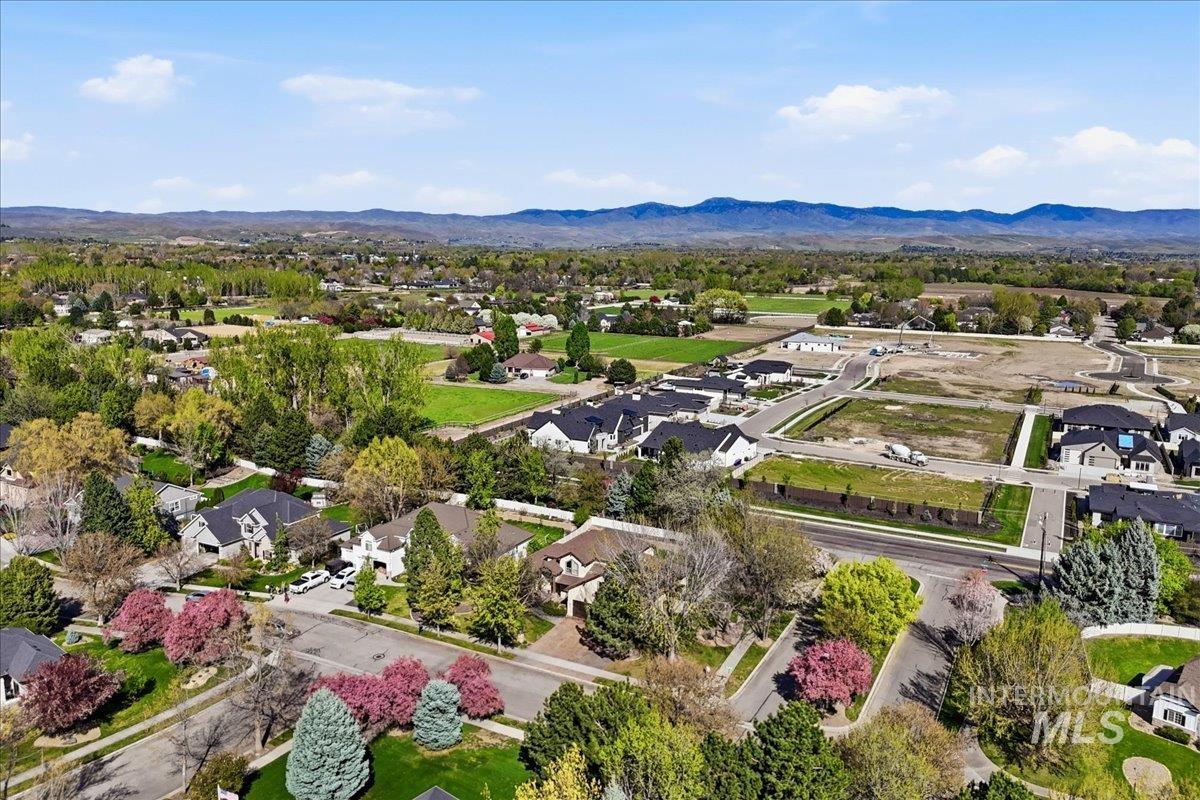 342 North Clearpoint Way Eagle, ID 83616 - Photo 50 of 50 Aerial view of residential area featuring mountains
