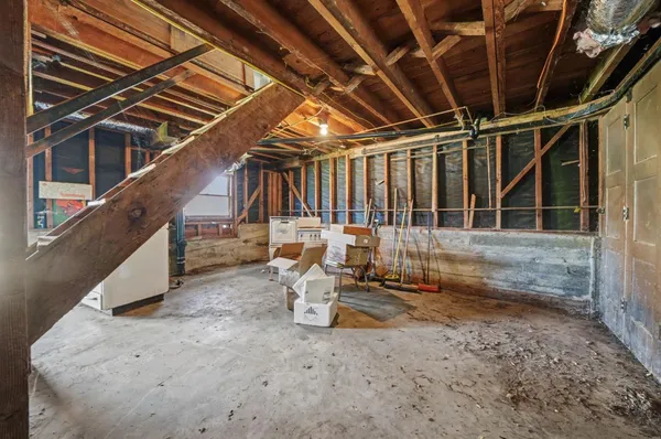 a view of under construction room and staircase