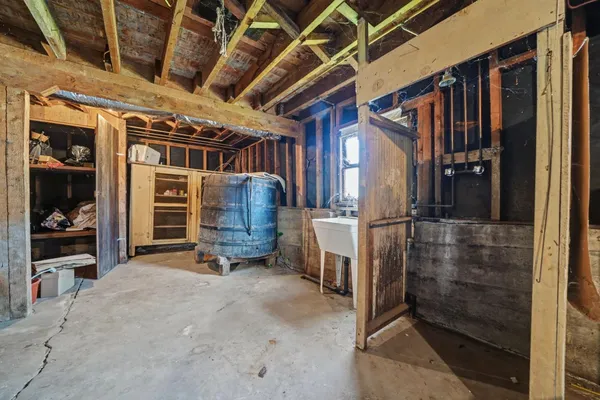 a view of a storage room