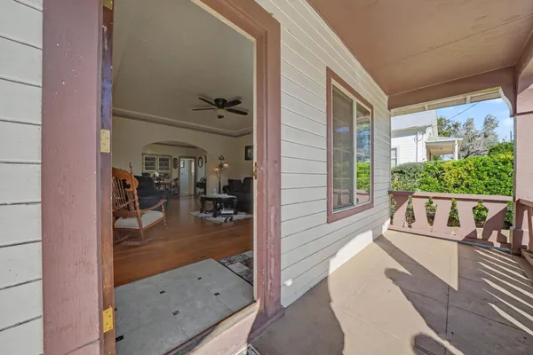 view of living room and patio