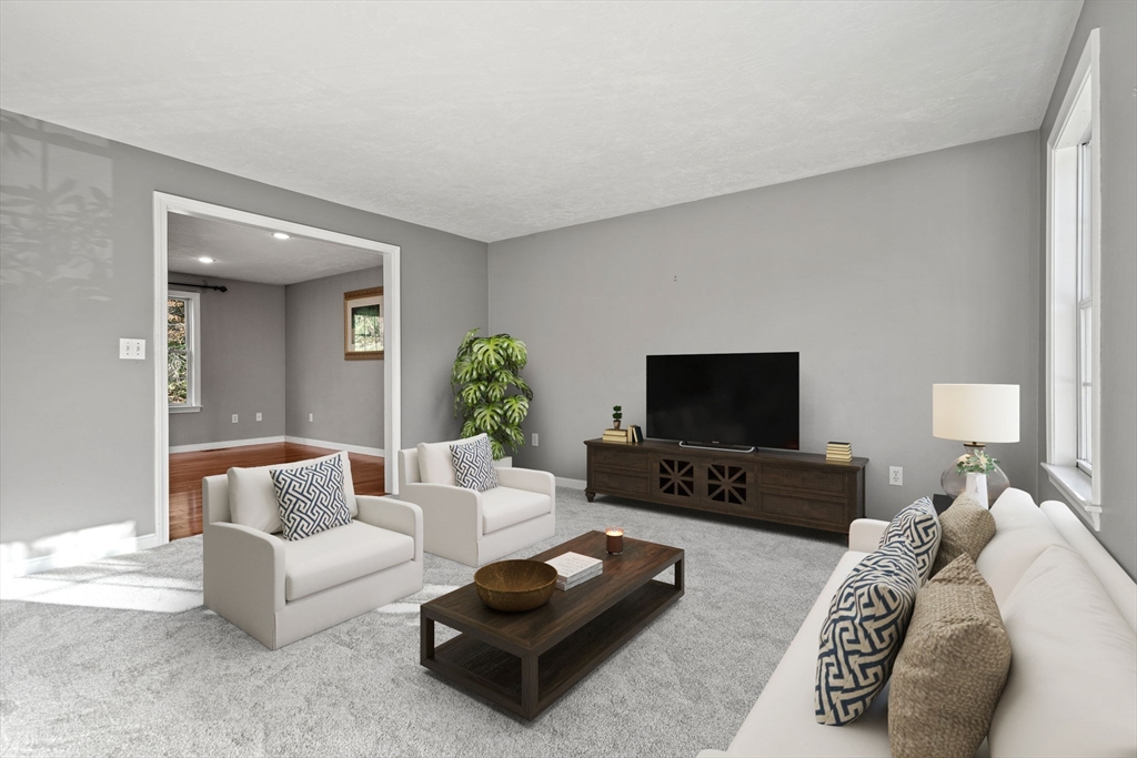 23 Morrison Lane Westford, MA 01886 - Photo 21 of 37 a living room with furniture and a flat screen tv