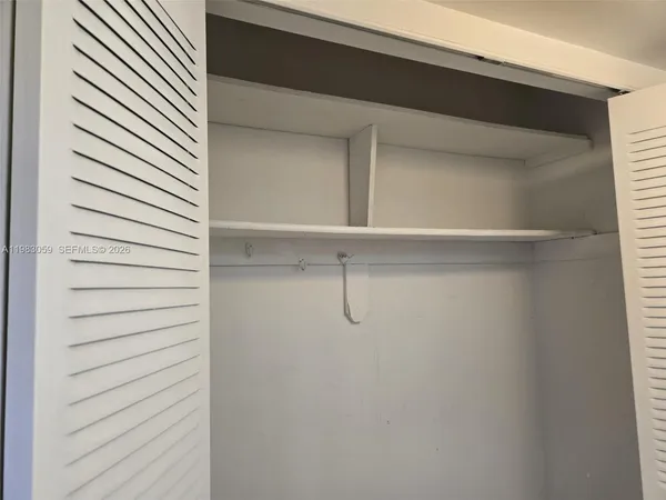 a close view of closet