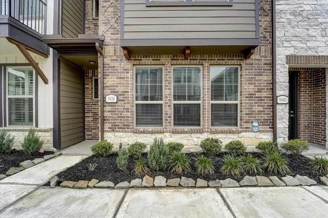 a view of a entryway door front of a house