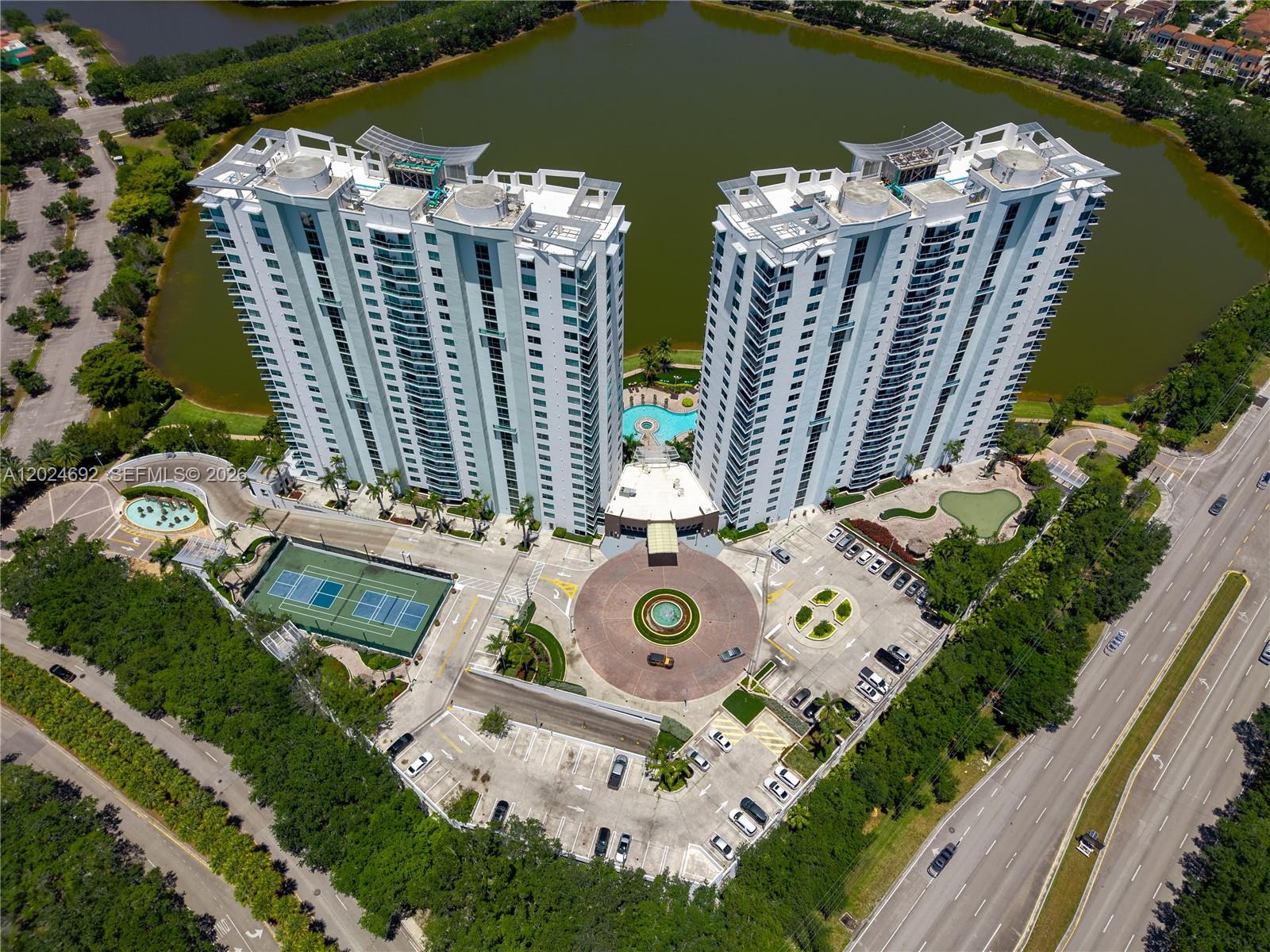 2641 North Flamingo Road, Unit 2605N Sunrise, FL 33323 - Photo 56 of 56 an aerial view of a house with outdoor space lake view and lake view