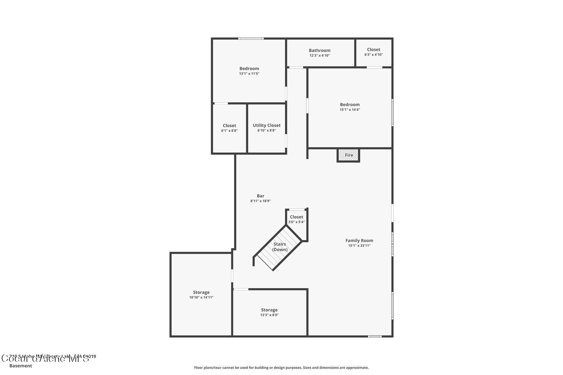 710 South Idaho Road Liberty Lake, WA 99019 - Photo 52 of 52 Lower Level Floor Plan