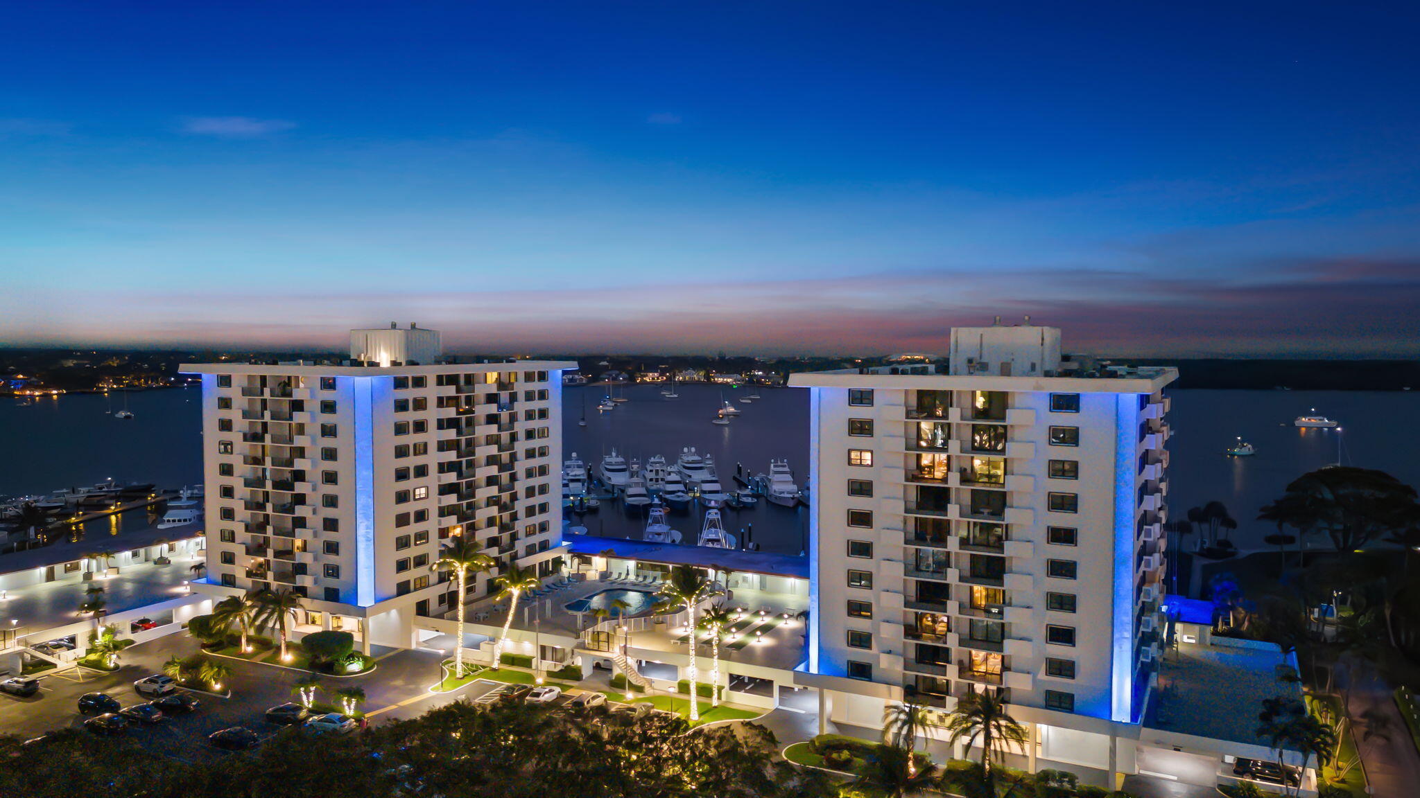 1200 Marine Way, Unit 607 North Palm Beach, FL 33408 - Photo 45 of 53 Aerial - Twilight