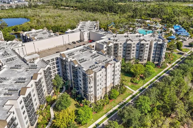 a view of a city with tall buildings