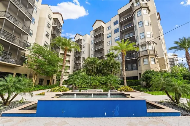 a view of lake with yard