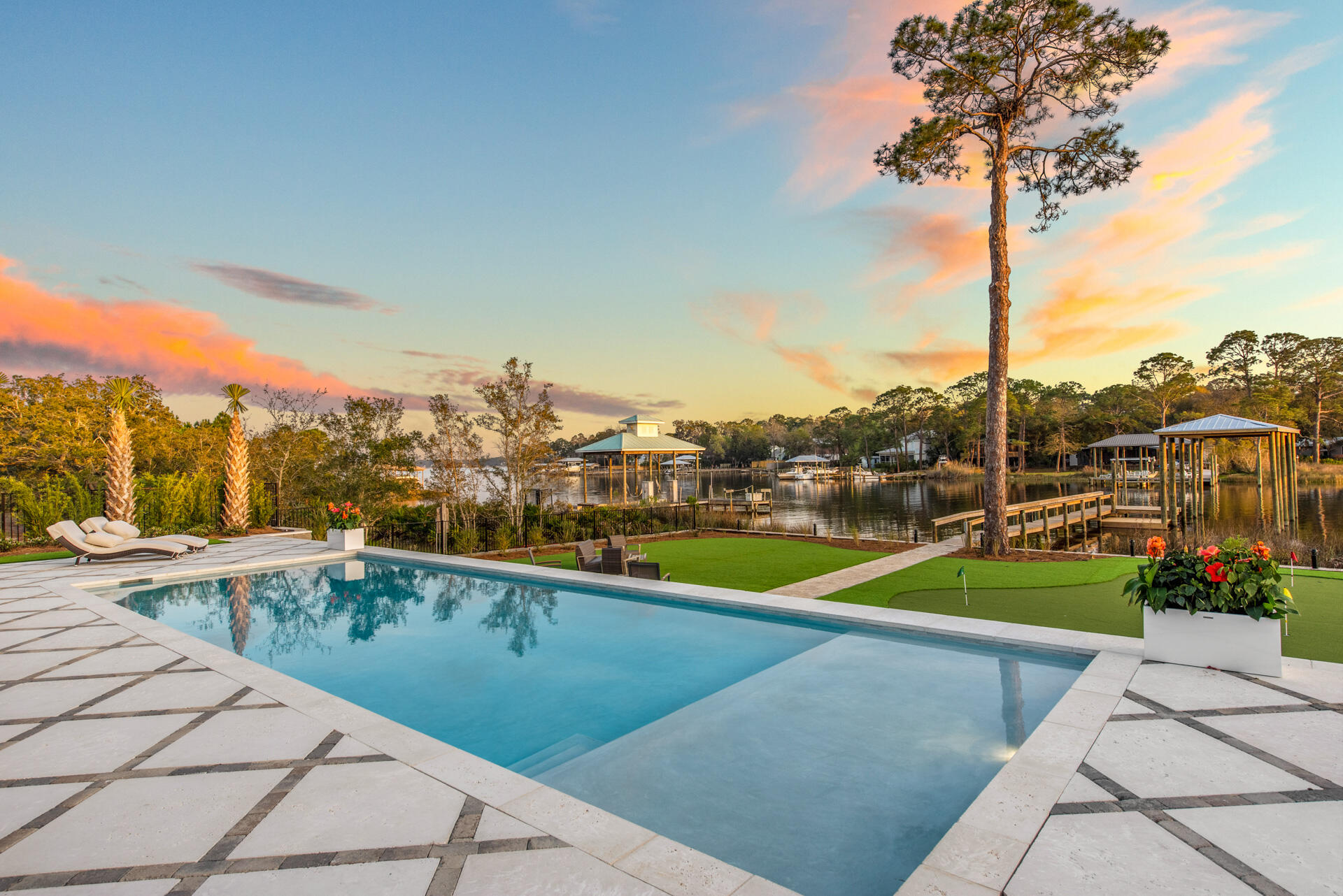 336 East Shipwreck Road Santa Rosa Beach, FL 32459 - Photo 19 of 73 a view of a terrace with a lake view