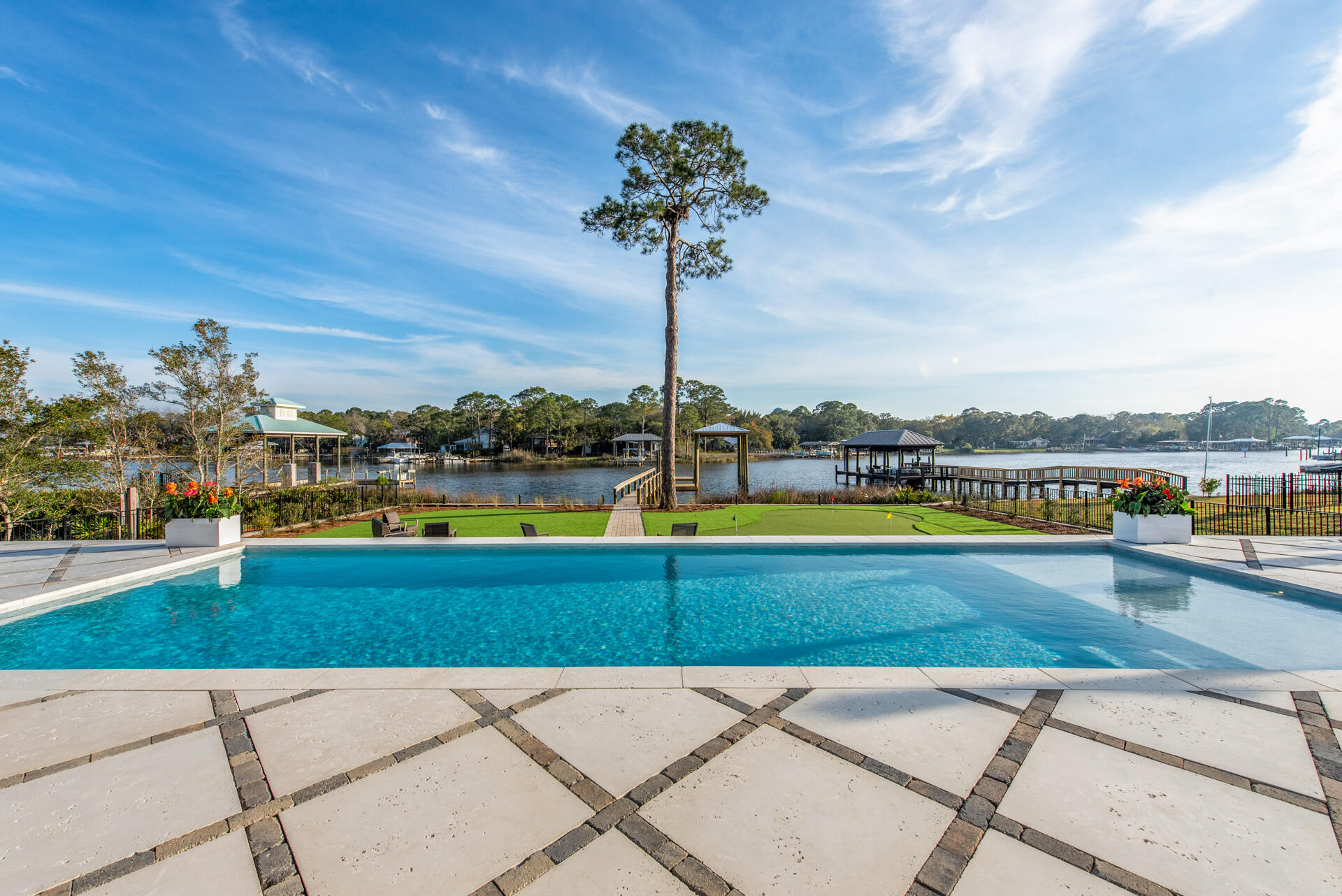 336 East Shipwreck Road Santa Rosa Beach, FL 32459 - Photo 23 of 73 a view of a swimming pool and a yard