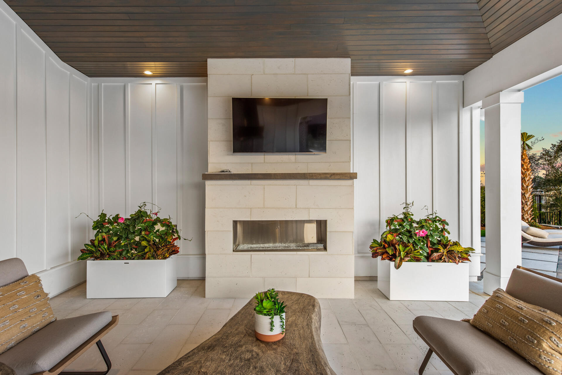 336 East Shipwreck Road Santa Rosa Beach, FL 32459 - Photo 37 of 73 a living room with furniture and a fireplace