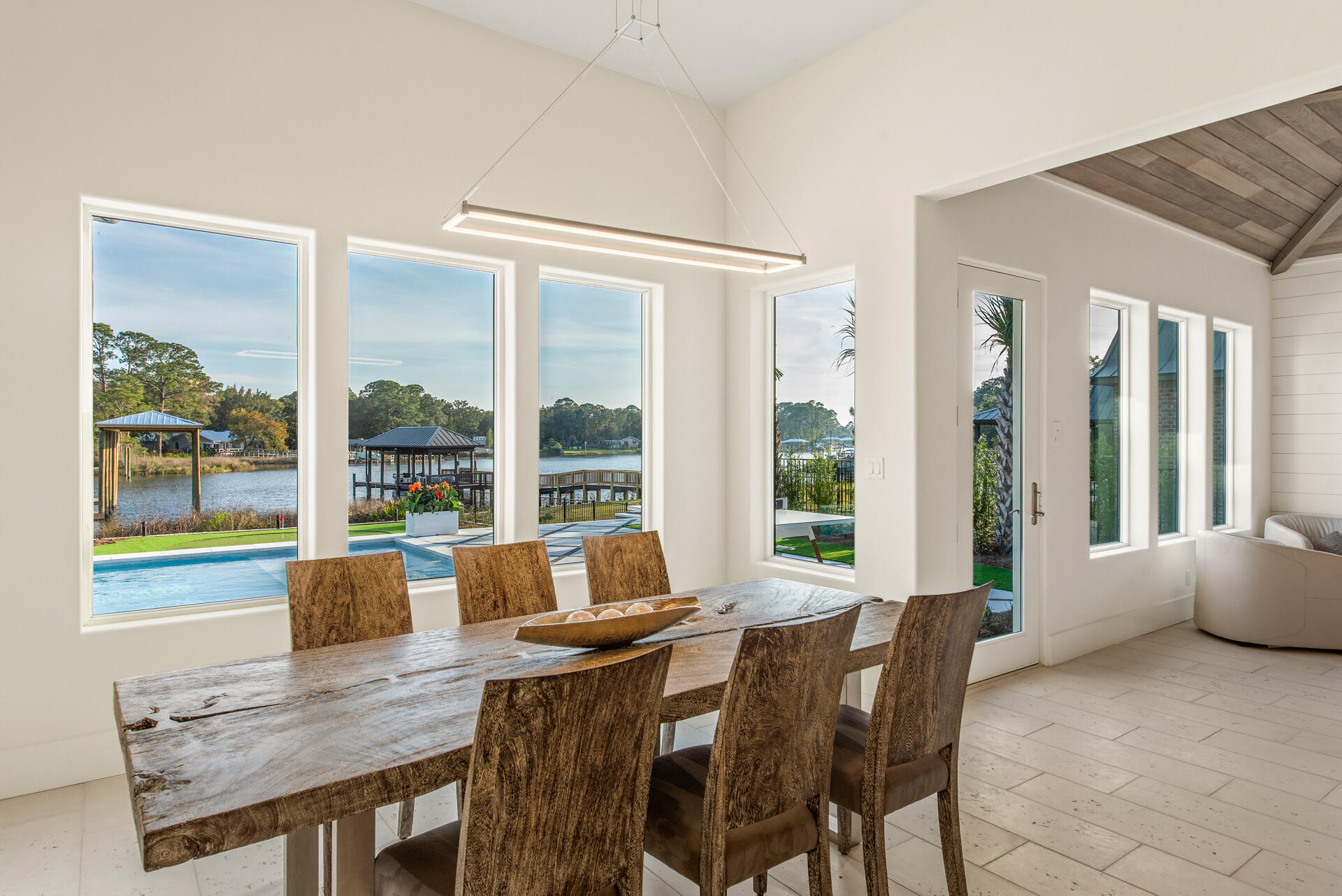 336 East Shipwreck Road Santa Rosa Beach, FL 32459 - Photo 54 of 73 a view of a dining room with furniture window and outside view