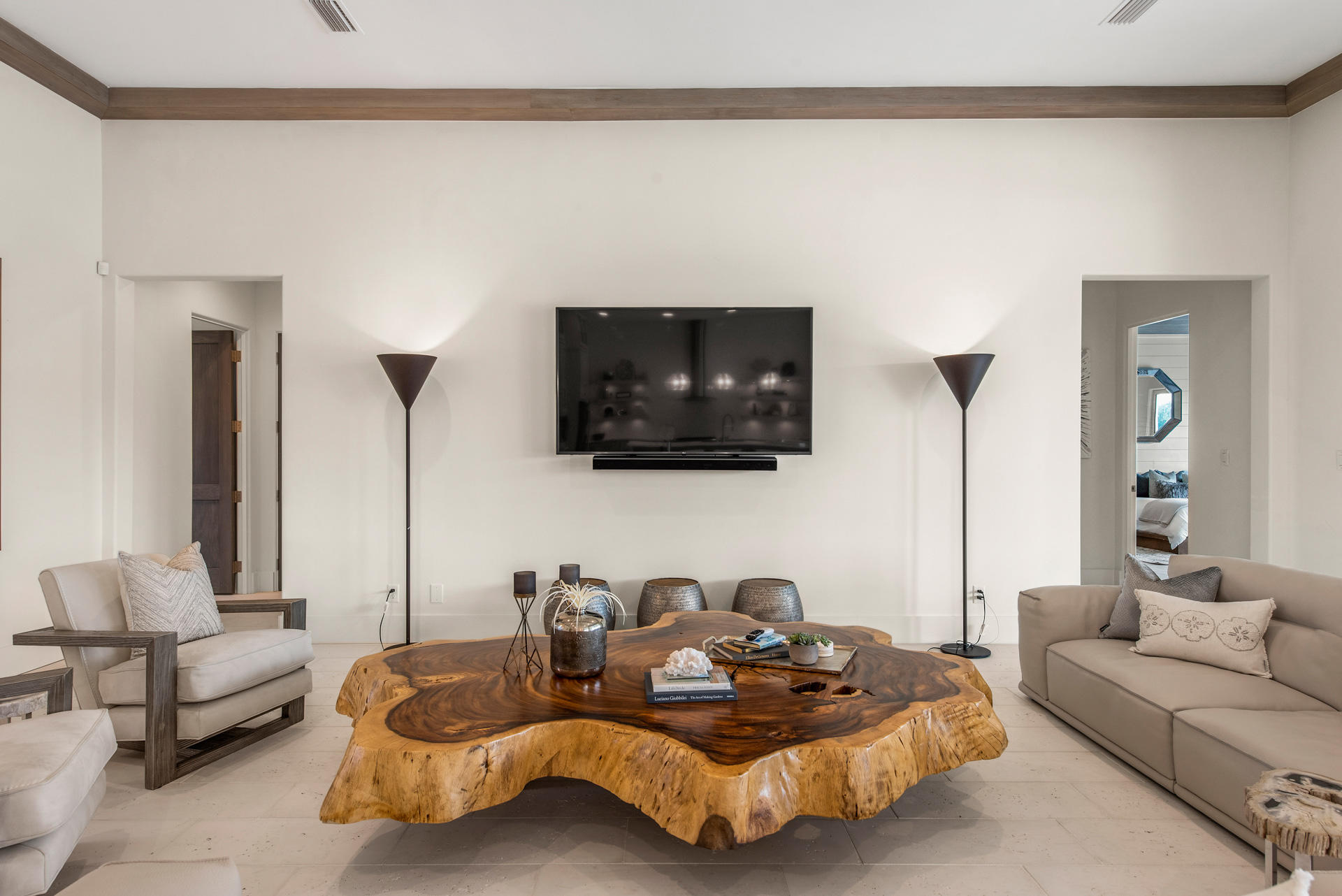 336 East Shipwreck Road Santa Rosa Beach, FL 32459 - Photo 63 of 73 a living room with furniture and a flat screen tv