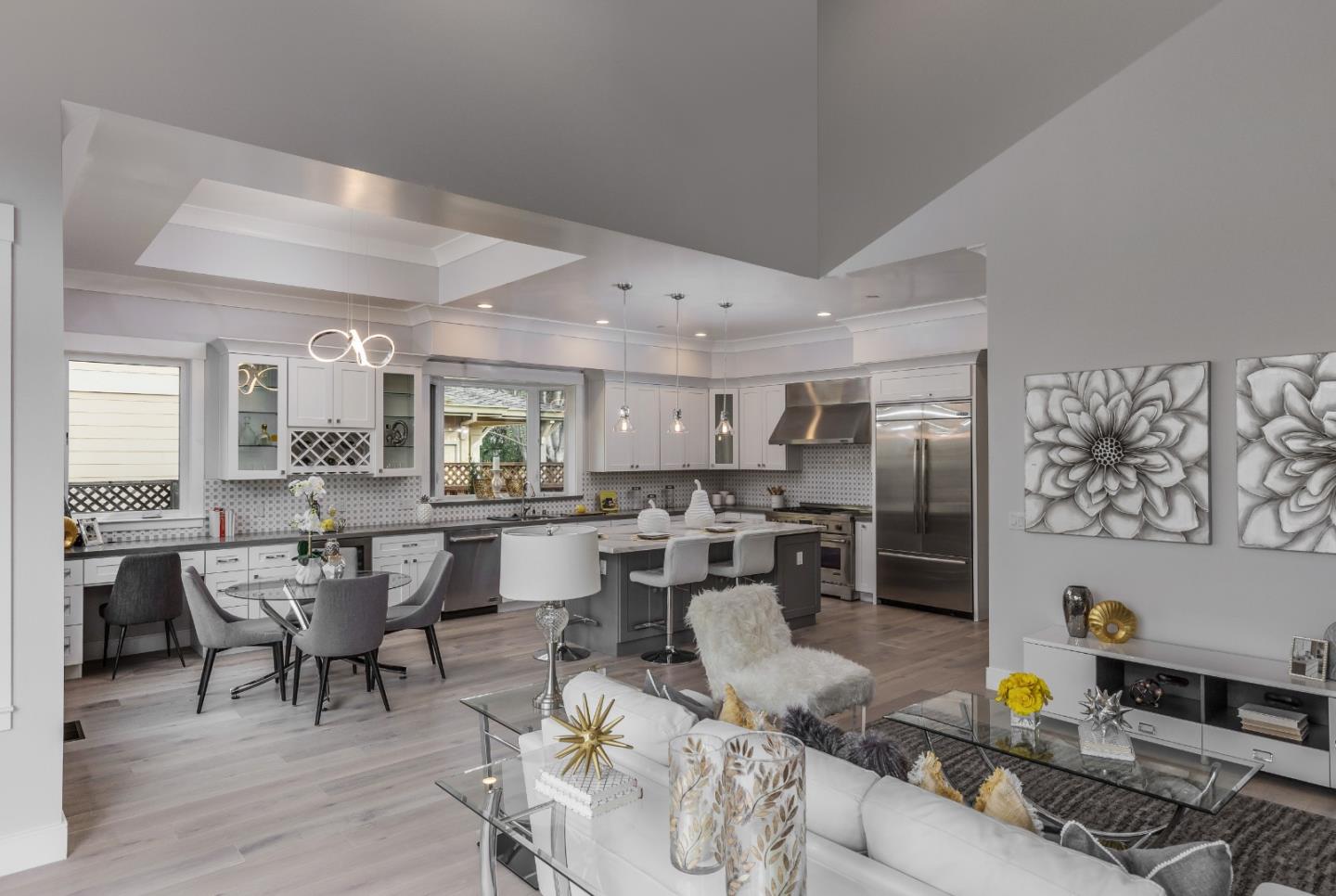 1639 Walters Avenue Campbell, CA 95008 - Photo 14 of 30 a living room with lots of furniture and kitchen view