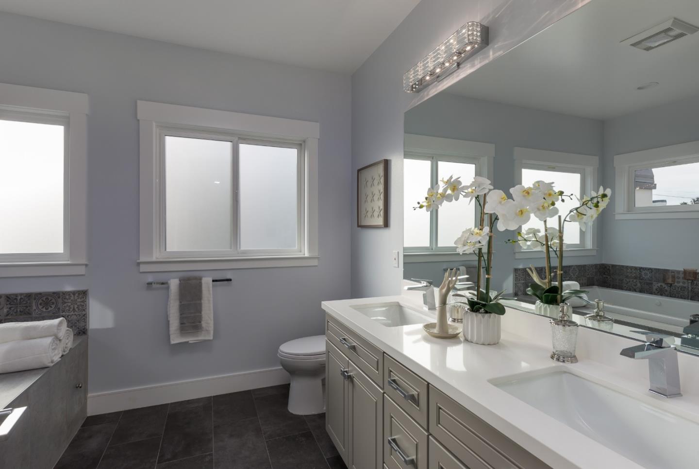 1639 Walters Avenue Campbell, CA 95008 - Photo 25 of 30 a bathroom with double vanity and a mirror