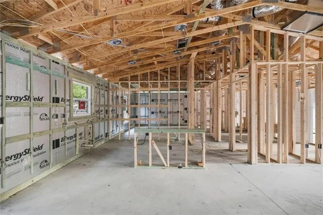 a view of a room with racks