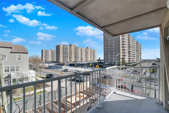 a view of balcony with city view