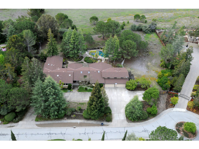 351 Ridgeway Road Woodside, CA 94062 - Photo 14 of 19 an aerial view of a house with a yard
