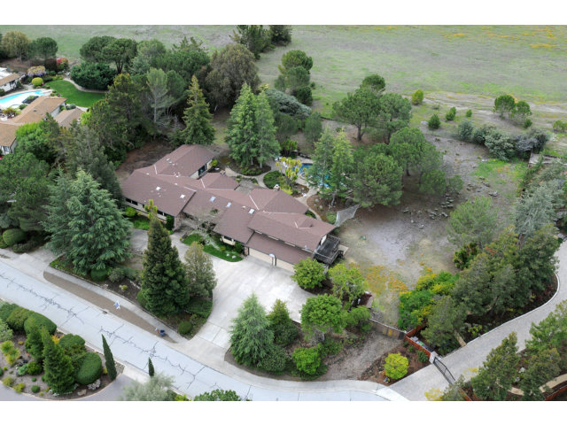 351 Ridgeway Road Woodside, CA 94062 - Photo 15 of 19 an aerial view of a house with mountain view