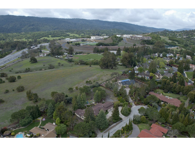 351 Ridgeway Road Woodside, CA 94062 - Photo 17 of 19 an aerial view of a house with a yard